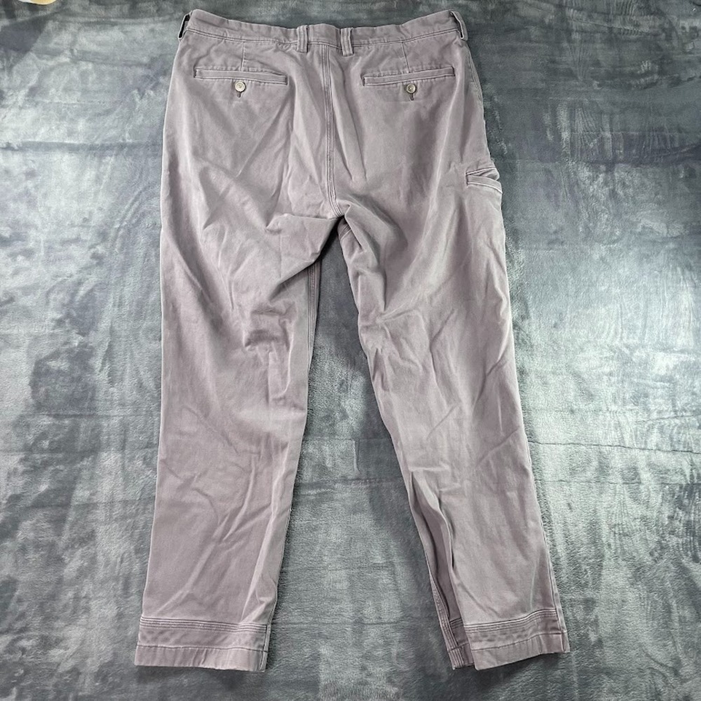 Duluth Trading Co Pants Mens 34x30 Gray Flex Ballroom Khakis Relaxed Fit Casual - Picture 4 of 9